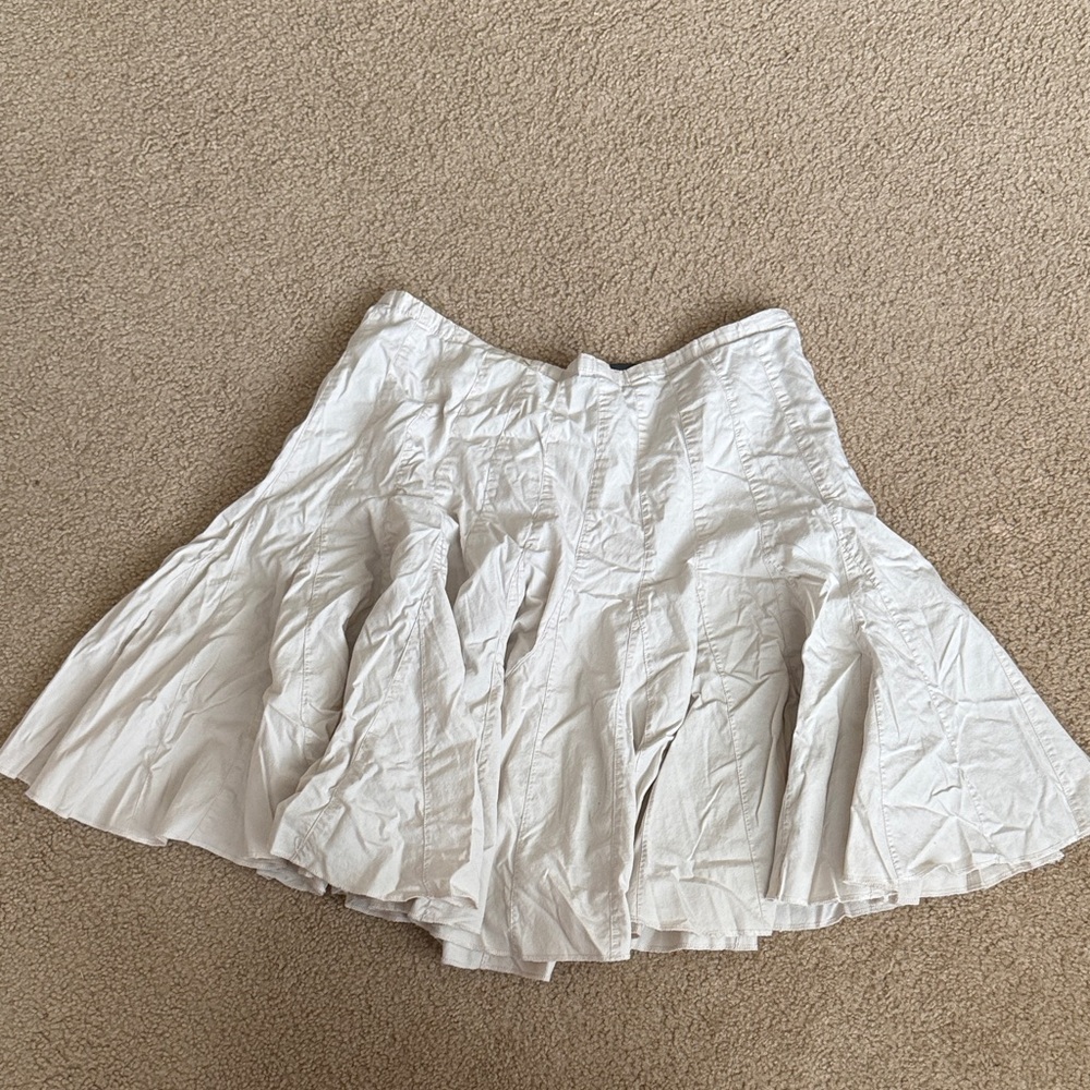 Creme Pleated For Joseph Skirt